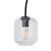 Skandynawski plafon SHINE szklana lampa loft do sypialni czarny