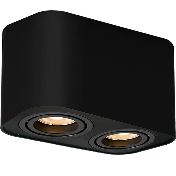 Czarny plafon do przedpokoju Kobald 2053 metalowa lampa natynkowa