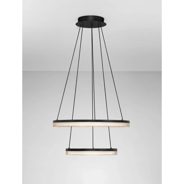 Jadalniana lampa wisząca ESTARIO LE45396 LED 46W 3000K pierścień czarny
