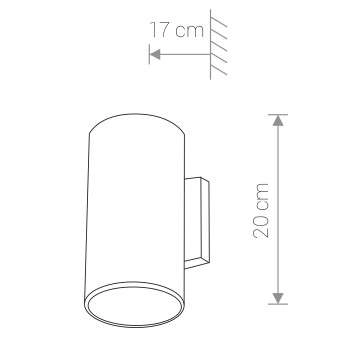 Kinkiet LAMPA elewacyjna FOG 3402 Nowodvorski zewnętrzna OPRAWA ścienna do ogrodu IP44 tuba outdoor grafitowa