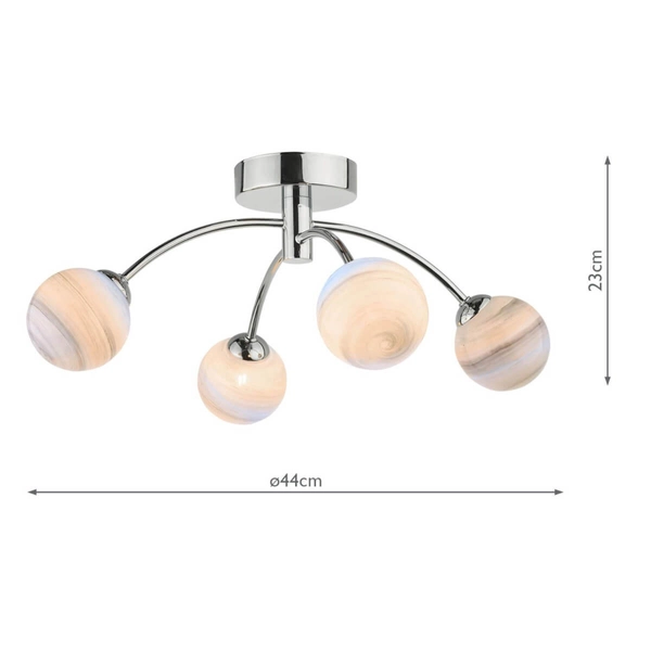 Kulista lampa sufitowa Izzy IZZ0450-07 kule balls szklane chrom