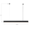 Wisząca lampa Luci LP-1401/1P L BK Smart LED 45W 3000-6000K czarna