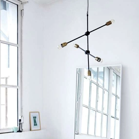 Miedziana LAMPA wisząca STICKS 6270 Nowodvorski zwis OPRAWA metalowa MOLECULAR molekuły pałąk miedź czarny