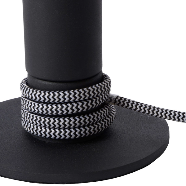 Nocna LAMPKA stojąca MARIT 45576/01/30 Lucide stołowa LAMPA metalowa czarna