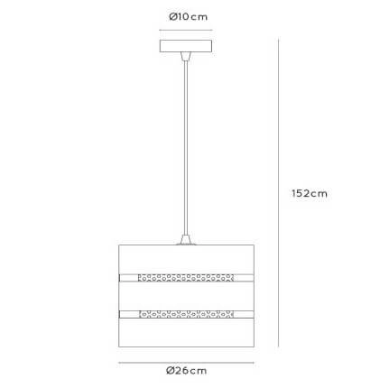 Lampa wisząca do salonu Rosas 21433/01/30 metal czarna złota