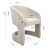 Krzesło do jadalni SHELLY MM001501100356 beżowe taupe tkanina 45cm