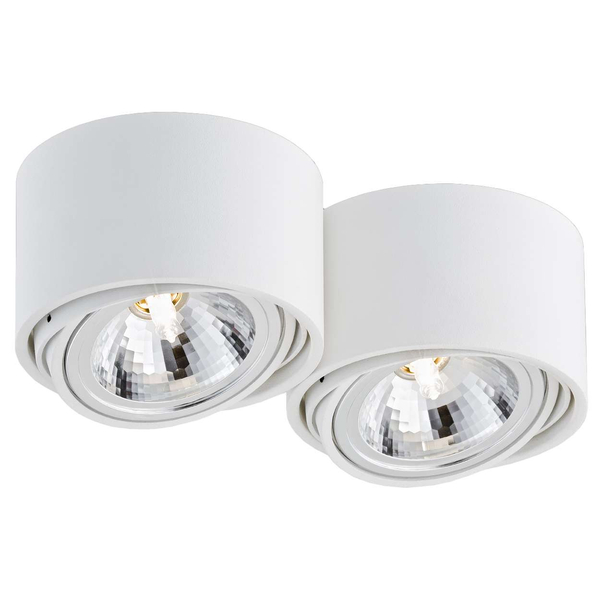 Spot sufitowy LUMOS 2 70252201 Kaspa regulowany downlight metalowy biały