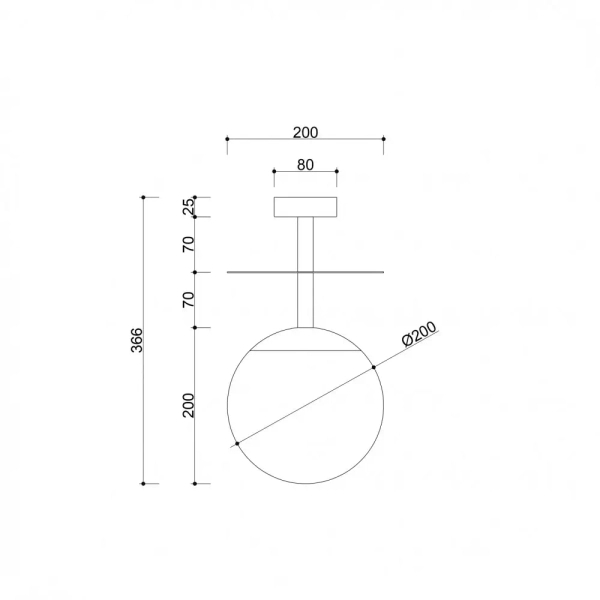 Sufitowa lampa do jadalni PLAAT B PLB111003 kula żółta