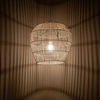 Bambusowa lampa wisząca Haiti 11163 Nowodvorski japandi do kuchni cage koszyk biała