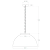 Drewniana lampa wisząca Boho ABR-NLW35-BH-E27 Abruzzo kopuła naturalny