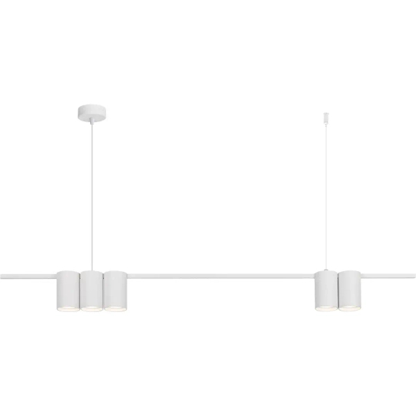 Podłużna lampa wisząca GENESIS ML0368 nad stół tubki białe