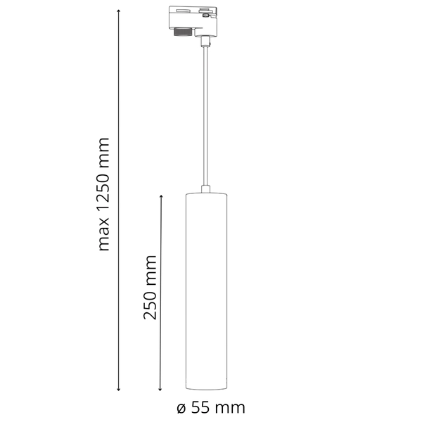 Wiszący zestaw szynowy MARIBEL 321640 1-fazowy nad stół biały złoty