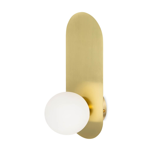 Lampa ścienna na przedpokój Bao MOD419WL-01G Maytoni kula złoty biały