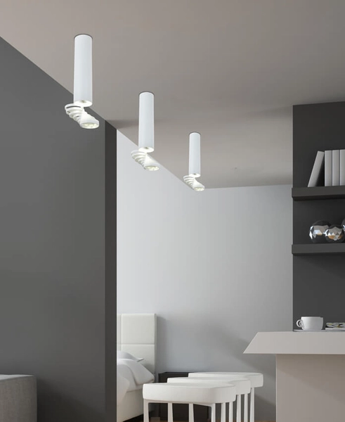 Lampa sufitowa regulowana 2282756 Candellux tuba biała