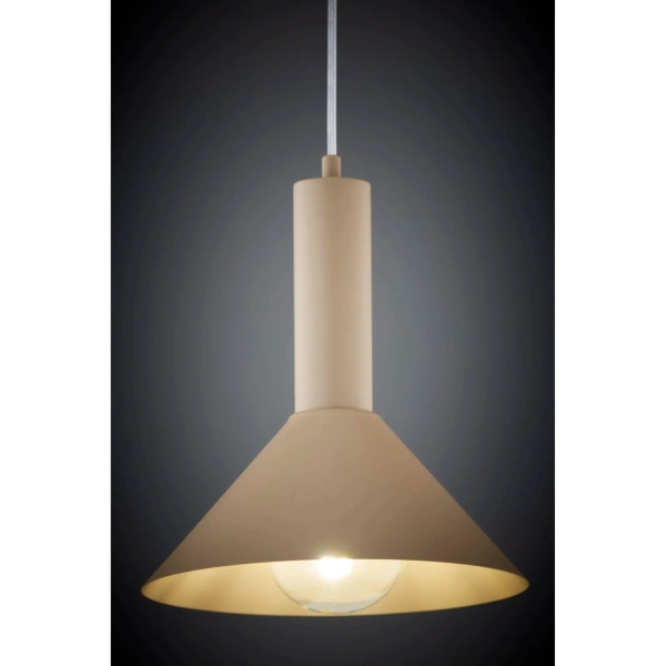 Wisząca lampa stożek VITRUM kaszmirowa 1xE27 nad stół 41544