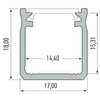 Listwa profil do ledowych taśm EKPR6336 Eko-light 1m czarna