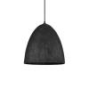 Półokrągła wisząca lampa TALVORA LE45310 jedwabna czarna