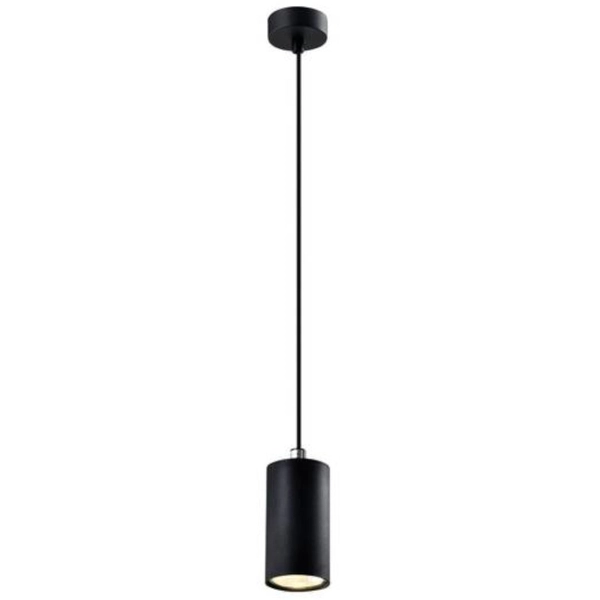 Lampa wisząca TUBO 31-78537 okrągła metalowy zwis tuba czarna