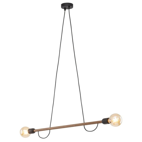 Podwójna lampa wisząca loft Helix 4948 TK Lighting drewniana czarna