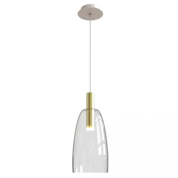 Ledowa wisząca lampa 1966 LED 7W 3000K szklana do jadalni złoty