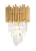 Kinkiet LAMPA ścienna VOGUE W0227 Maxlight kryształowa OPRAWA metalowe sople crystal glamour złote przezroczysta