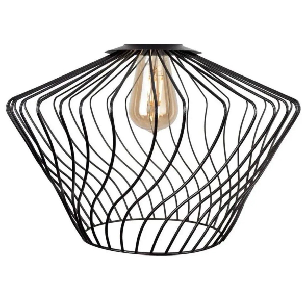 LAMPA wisząca WAVE S 8858 Nowodvorski metalowa OPRAWA industrialny ZWIS druciana klatka czarna