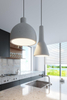 Betonowa LAMPA wisząca SL.0281 kopuła OPRAWA zwis beton szary