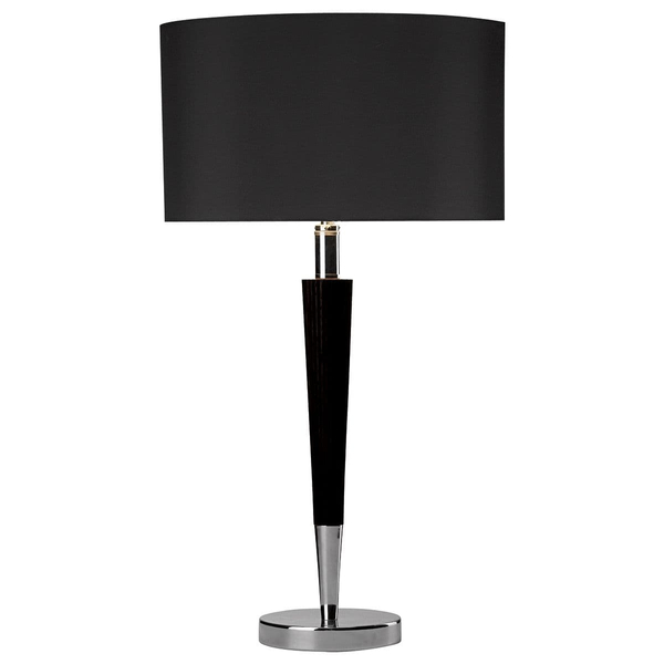 Stołowa lampa z abażurem Viking VIK4022 Dar Lighting chromowana czarna