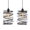 Nowoczesna lampa wisząca 6801/2 ZWIS - 01 sprężyny do holu czarne