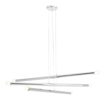 6-płomienny zwis Tubo 1072K4 Aldex lampa wisząca rurki do salonu chrom