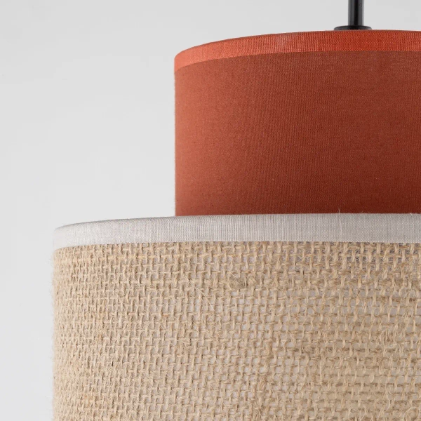 Żyrandol zwisający do przedpokoju Duo 2785 tuba naturalna juta brązowy