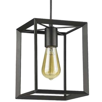 Industrialna LAMPA wisząca NAPOLI LP-4146/1P-BL Light Prestige metalowa OPRAWA loftowa ZWIS klatka frame czarna