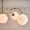 Wielopunktowa lampa sufitowa Otto 75939 kulista mosiądz przezroczysty