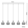 Industrialna lampa zwis FORO 7092722 Nave metalowa czarny złoty