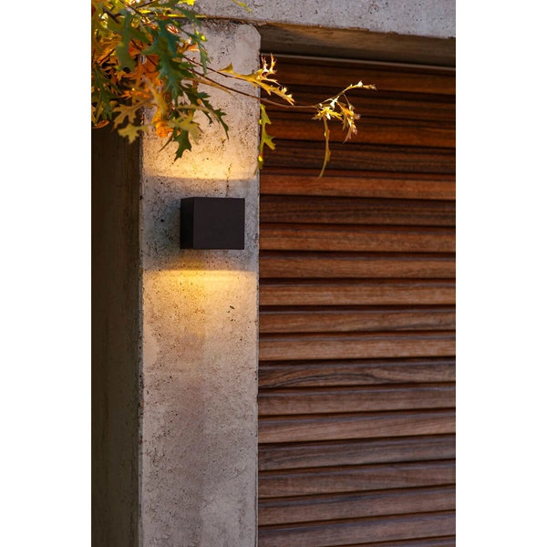 Kinkiet LAMPA ścienna GEMINI 5189125012 Lutec metalowa OPRAWA elewacyjna LED 9W 3000K kostka zewnętrzna IP54 czarna