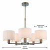 Wielopunktowa lampa wisząca Daley 73017 Endon antyczny brąz biała