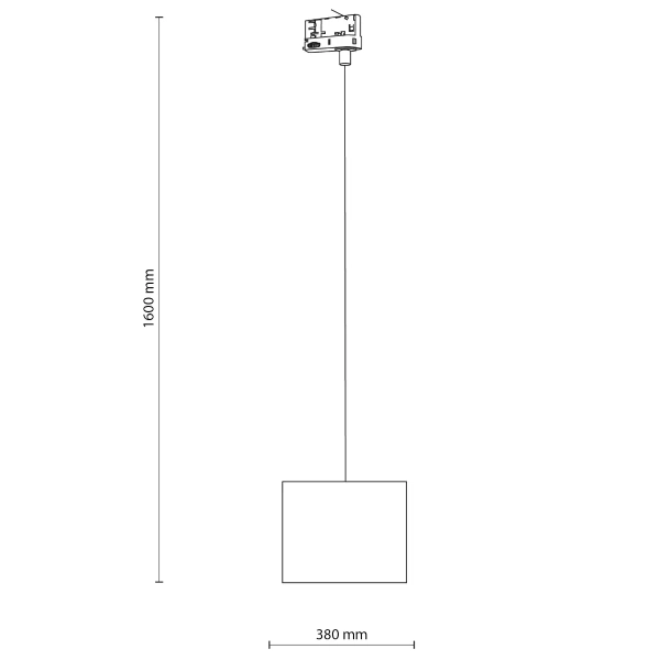 Nowoczesna lampa do szyn 3-obwodowych Tracer 10699 tuba biały