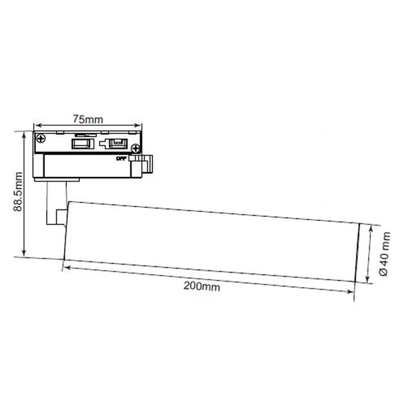 LAMPA sufitowa ARIES LP-8636L TIT Light Prestige regulowana OPRAWA LED 7W 3000K do systemu szynowego 1-fazowego tuba szara
