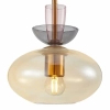 Ścienna szklana lampa Fanda WL-31882-1-GD-AMB bursztynowa złota