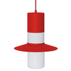 Zwisowa lampa do salonu Caponio CPA11212P0 metalowa czerwona pomarańczowa