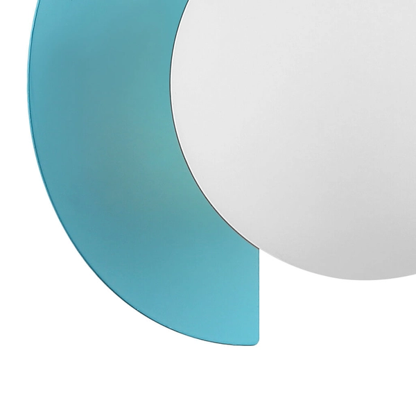 Kinkiet ścienny Nauti WL-37482-BLU Italux bańka szklana niebieski