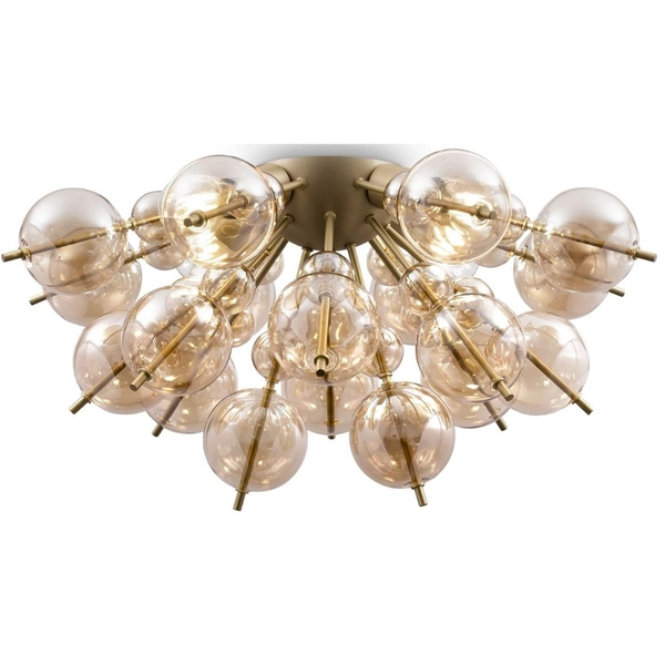 Lampa sufitowa plafon Bolla MOD133CL-04BS molekuły bursztynowe