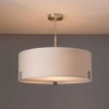 Lampa wisząca z abażurem Hayfield 95834 Endon satyna nikiel szara