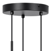 Potrójna kaskadowa lampa wisząca Vela K-5338 metalowa czarna bursztynowa