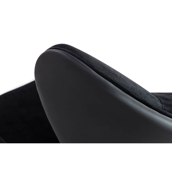 Elegancki fotel z ekoskóry Hampton Velvet MSE011000304.E43V41 czarny złoty