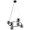 Lampa wisząca do salonu Anabelle 6843 bubbles ring grafitowa czarna