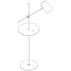 Stojąca LAMPA podłogowa LINEAR 107307 Markslojd metalowa OPRAWA z półką do salonu czarna