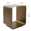 Złoty stolik kawowy NOURA MM001501100369 drewniany minimalistyczny 45cm