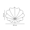 Sypialniana lampa sufitowa Aeron 2412226001 materiałowa biały