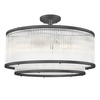 Okrągła lampa przysufitowa Sergio C0528-06H-P7AC szkło przezroczysty czarny